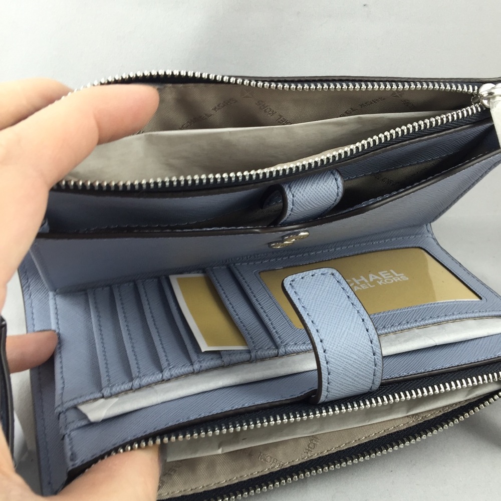 Michael Kors NEW jet set travel double zip wallet - Picture 7 of 8